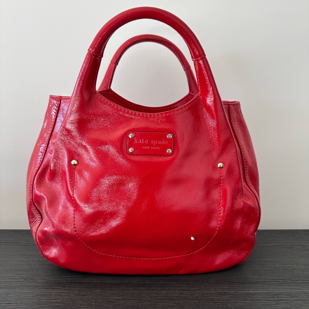 Beautiful red patent leather Kate spade shoulder bag
